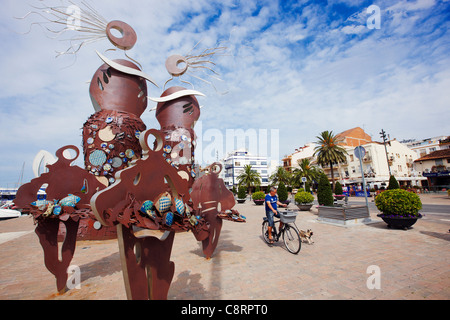 Passeggiata Lungomare. Cambrils, in Catalogna, Spagna. Foto Stock