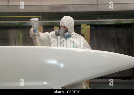 Manutenzione aeromobili facility vernice spray-shop Foto Stock