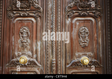 La vecchia porta. Palazzo del Marchese de Dos Aguas. Valencia, Spagna. Foto Stock