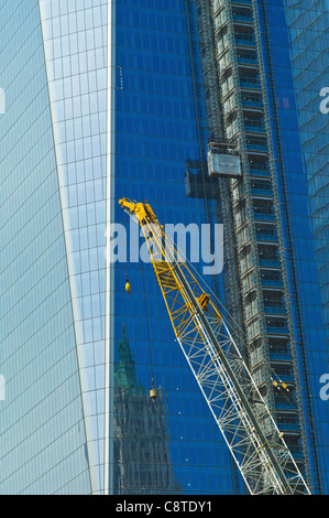 Stati Uniti d'America, New York New York City, la parte inferiore di Manhattan, Ground Zero, Freedom Tower sito in costruzione Foto Stock