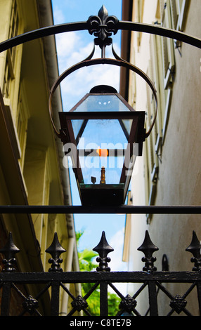 Stati Uniti d'America, Sud Carolina, Charleston, Close up della lampada a gas Foto Stock