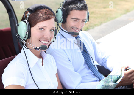 Lezione di volo Foto Stock