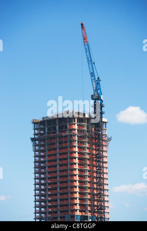 Stati Uniti d'America, nello Stato di New York, New York City, Manhattan grattacielo in costruzione Foto Stock