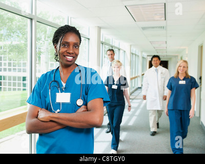 Stati Uniti d'America, Utah, Ogden, personale medico in posa insieme Foto Stock