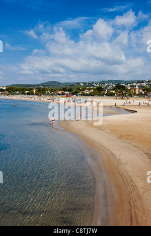 Coma Ruga beach. El Vendrell, Catalogna, Spagna. Foto Stock