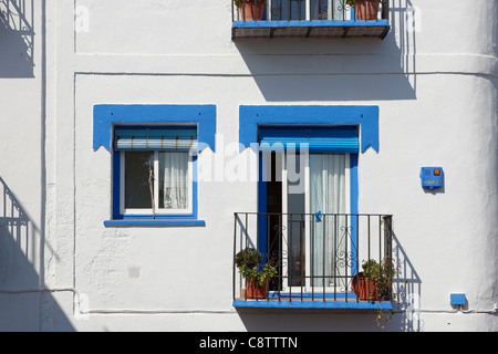 Frammento di una casa. Peniscola, Comunità Valenciana, Spagna. Foto Stock
