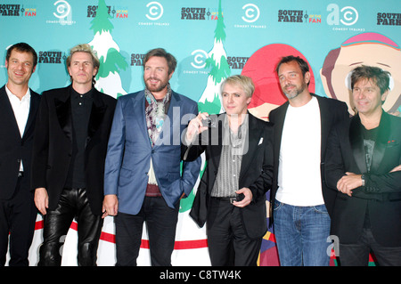 Matt Pietra, Duran Duran (John Taylor, Simon Le Bon, Nick Rhodes e Roger Taylor), Trey Parker presso gli arrivi per SOUTH PARK XV Foto Stock