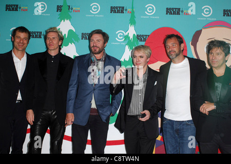 Matt Pietra, Duran Duran (John Taylor, Simon Le Bon, Nick Rhodes e Roger Taylor), Trey Parker presso gli arrivi per SOUTH PARK XV Foto Stock