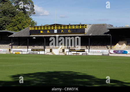 Stand a Melrose Rugby Football Club Scottish Borders Foto Stock