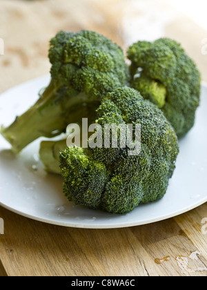 Close up di cime di broccoli Foto Stock