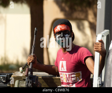 L'assalto di Gheddafi palace a Baba al Azia Foto Stock