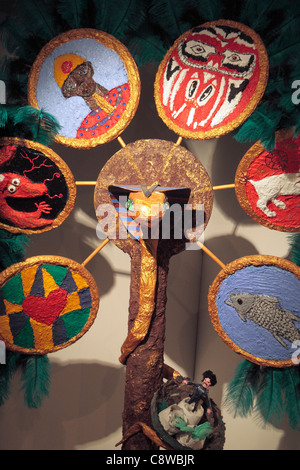 Artwork prodotta da Mary Seacole House di Toxteth nella International Slavery Museum, Albert Dock, Liverpool, in Inghilterra. Foto Stock