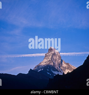 Alba sul Cervino Zermatt Vallese Svizzera Foto Stock