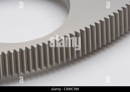 Tornio CNC lavorati con precisione l'ingranaggio cilindrico a denti dritti dettaglio per l'uso nell'industria aeronautica Foto Stock