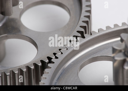 Tornio CNC lavorati con precisione l'ingranaggio cilindrico a denti dritti dettaglio per l'uso nell'industria aeronautica Foto Stock