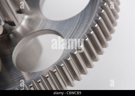 Tornio CNC lavorati con precisione l'ingranaggio cilindrico a denti dritti dettaglio per l'uso nell'industria aeronautica Foto Stock