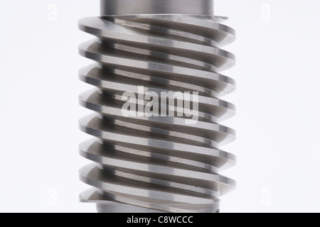 Tornio CNC lavorati di precisione a ingranaggio a vite senza fine dettaglio per l'uso nell'industria aeronautica Foto Stock