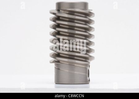 Tornio CNC lavorati di precisione a ingranaggio a vite senza fine per l'uso nell'industria aeronautica Foto Stock