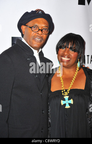 Samuel L. Jackson, LaTanya Richardson al dopo-party per la cima apertura notturna dopo essere partito, Espace, New York, NY Foto Stock