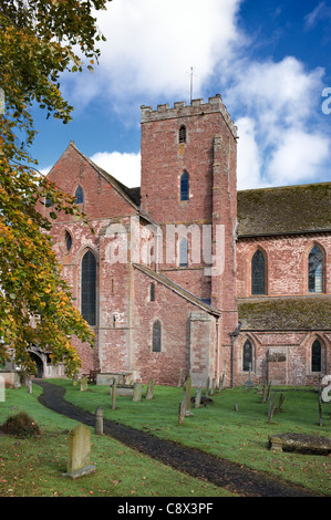 Dore Abbazia nel villaggio di Abbey Dore nella Golden Valley, Herefordshire UK Foto Stock