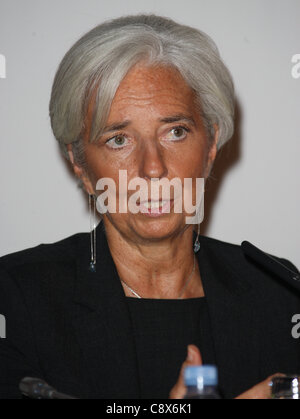 CHRISTINE LAGARDE managing director di Ospiti int 03 novembre 2011 PALM BEACH CASINO CANNES FRANCIA Foto Stock