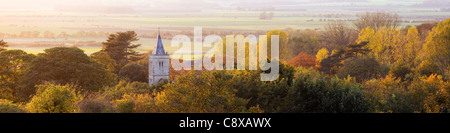 Una fotografia panoramica del North Lincolnshire village di Worlaby su un soleggiato settembre sera Foto Stock