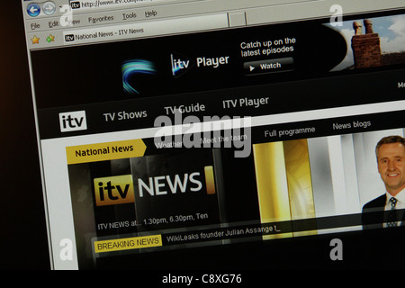 Itv news sito online Foto Stock