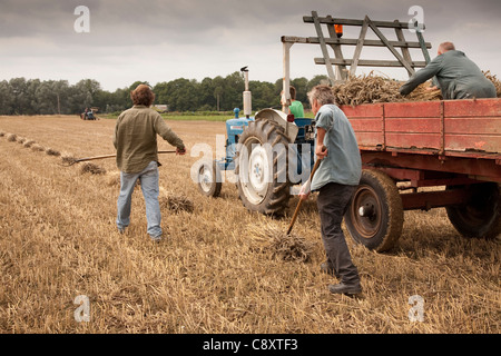 Antichi Metodi di coltivazione essendo dimostrata. Foto Stock