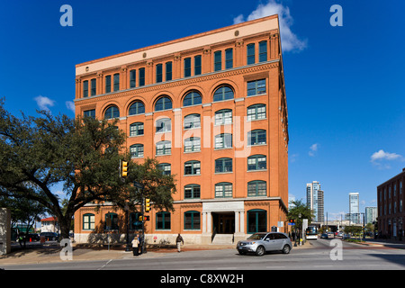 Il Texas Schoolbook depositario da cui Lee Harvey Oswald shot Presidente John F Kennedy, Dealey Plaza, Dallas, Texas, Stati Uniti d'America Foto Stock