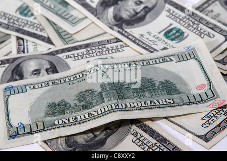 Ci americano 100 fatture del dollaro Foto Stock