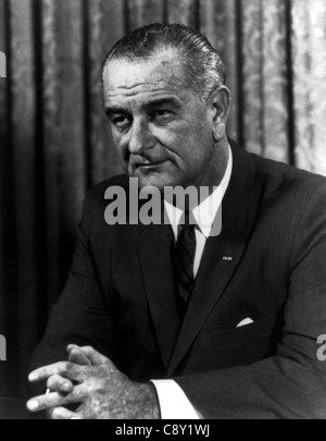 Lyndon B. Johnson Lyndon Baines Johnson, a cui spesso viene fatto riferimento come LBJ, fu il trentaseiesimo Presidente degli Stati Uniti (1963-1969) Foto Stock