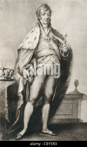 Ferdinando VII, aka Ferdinando il desiderato o il re Felon, 1784 - 1833. Re di Spagna. Foto Stock