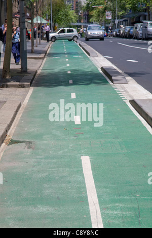 Scopo del ciclo integrato in corsia sydneys business district, con nessun ciclisti presente,Sydney , Australia Foto Stock