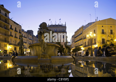 Plaza de la Vergine, Valencia, Spagna Foto Stock