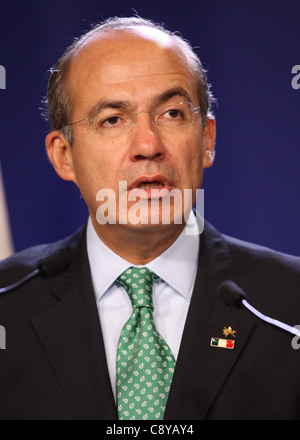 FELIPE CALDERON PRESIDENTE DEL MESSICO 04 novembre 2011 PALAIS DE FESTIVAL CANNES FRANCIA Foto Stock