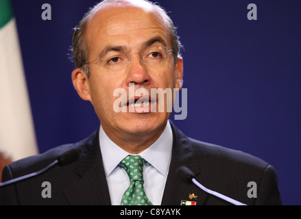 FELIPE CALDERON PRESIDENTE DEL MESSICO 04 novembre 2011 PALAIS DE FESTIVAL CANNES FRANCIA Foto Stock