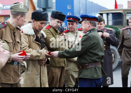 Celebrazione di unità - Novembre 4, stadio della Grande Guerra Patriottica di Kupchino, Nevsky quartiere di San Pietroburgo, 2011 Foto Stock