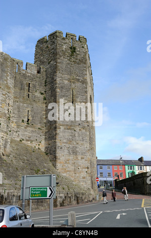 Caernarfon Castle gwynedd wales uk Foto Stock