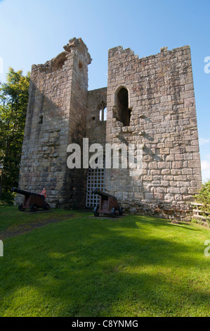 Gatehouse of castello di metalli Northumberland Foto Stock