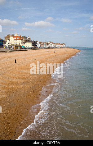 Trattativa sulla spiaggia alla costa del Kent Foto Stock