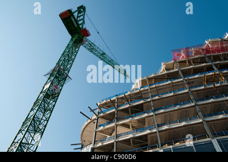 La nuova società Co-Operative sede in costruzione presso il Noma di sviluppo. Miller Street, Manchester, Inghilterra, Regno Unito. Foto Stock