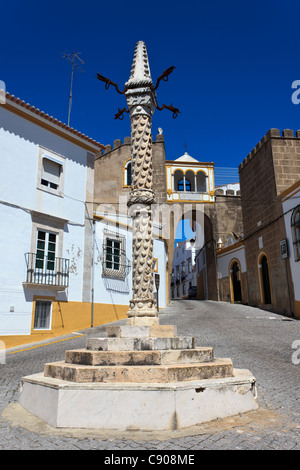 Pelourinho in Elvas (Alentejo - Portogallo) Foto Stock