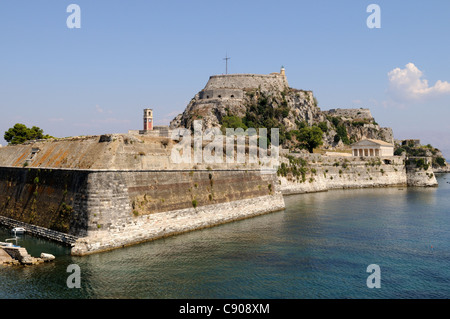 Corfù città vecchia fortezza veneziana di Corfu Grecia Foto Stock