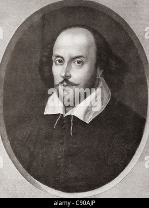 William Shakespeare, 1564 - 1616. Inglese poeta e drammaturgo. Da Bibby la pubblicazione annuale 1910. Foto Stock