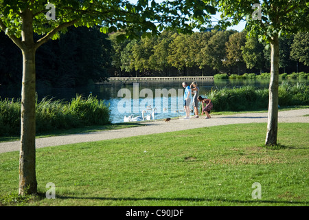 Châlons-en-Champagne riverside Francia Foto Stock