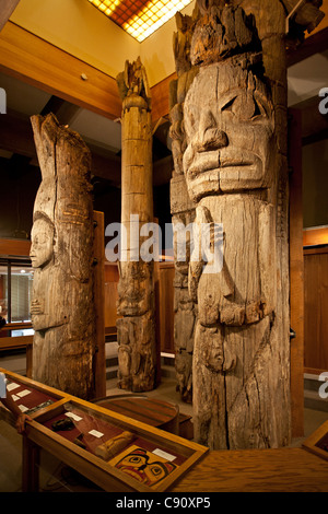 Il vecchio totem. Totem Heritage Centre. Ketchikan. L'Alaska. Stati Uniti d'America Foto Stock