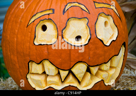 Scary Halloween zucca Foto Stock