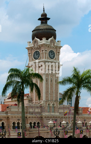 Vista del Palazzo Sultano Abdul Samad, Kuala Lumpur, Malesia, Asia Foto Stock