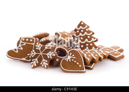 In casa biscotti di Natale - pan di zenzero Foto Stock