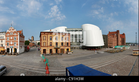 Ozeaneum a Porto, città anseatica di Stralsund, Meclemburgo-Pomerania Occidentale, Germania, Europa Foto Stock